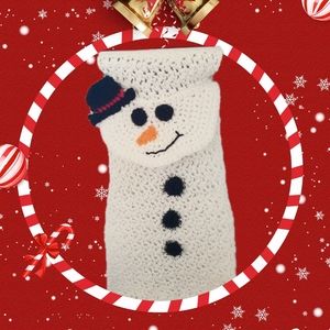 Crocheted Snowman Kitchen Towel